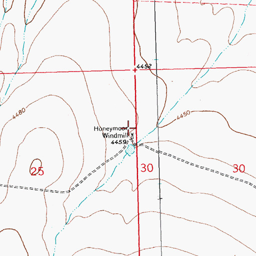 Topographic Map of 01432 Water Well, NM