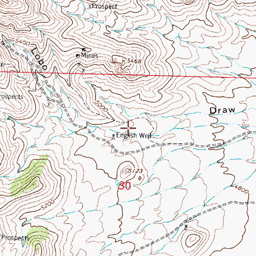 Topographic Map of 00650 Water Well, NM