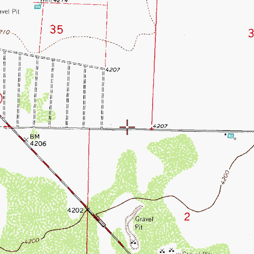 Topographic Map of 10350 Water Well, NM