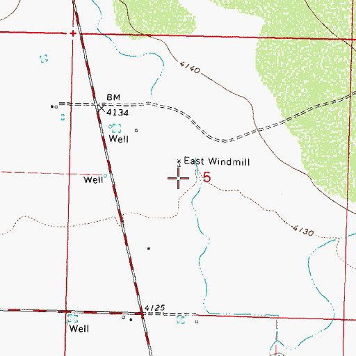 Topographic Map of 10361 Water Well, NM