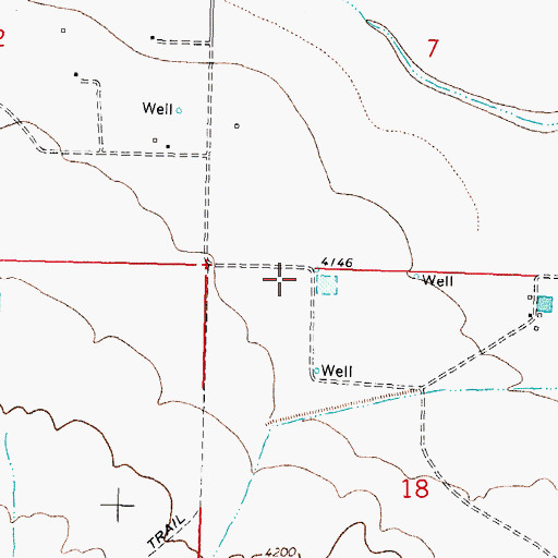 Topographic Map of 10370 Water Well, NM