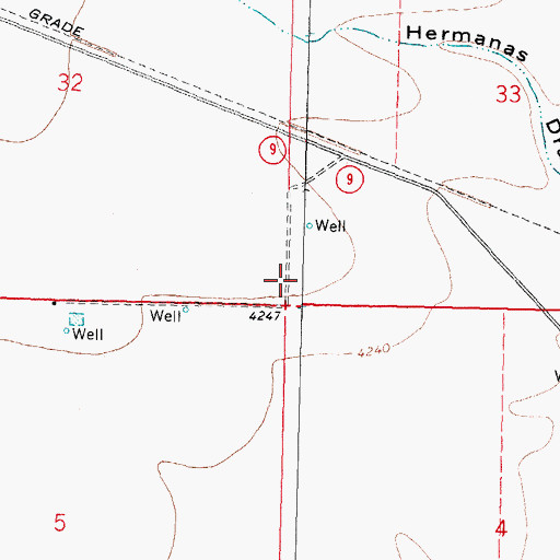 Topographic Map of 01140 Water Well, NM