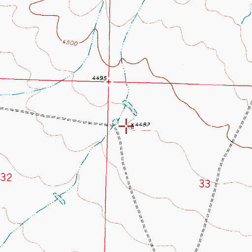 Topographic Map of 01650 Water Well, NM