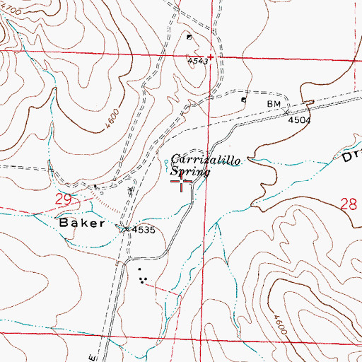 Topographic Map of 01652 Water Well, NM