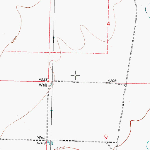 Topographic Map of 10437 Water Well, NM