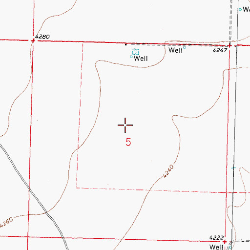 Topographic Map of 01137 Water Well, NM