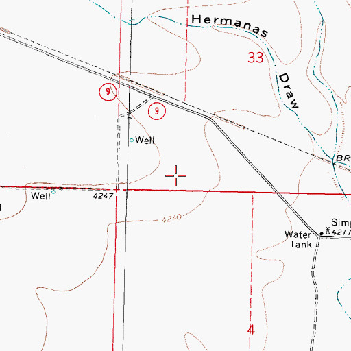 Topographic Map of 01141 Water Well, NM