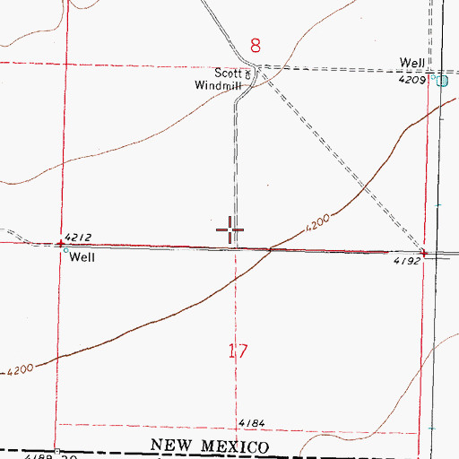 Topographic Map of 01166 Water Well, NM