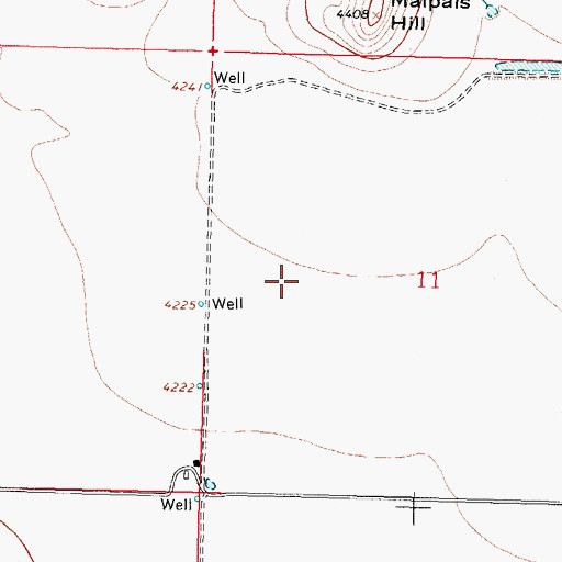 Topographic Map of 01150 Water Well, NM