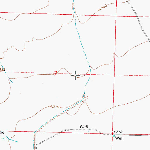 Topographic Map of 01143 Water Well, NM