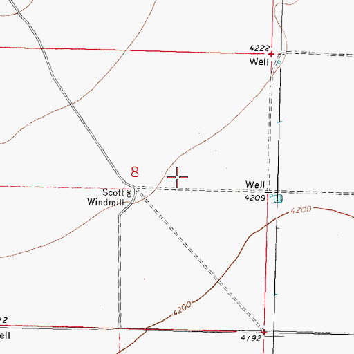 Topographic Map of 01147 Water Well, NM