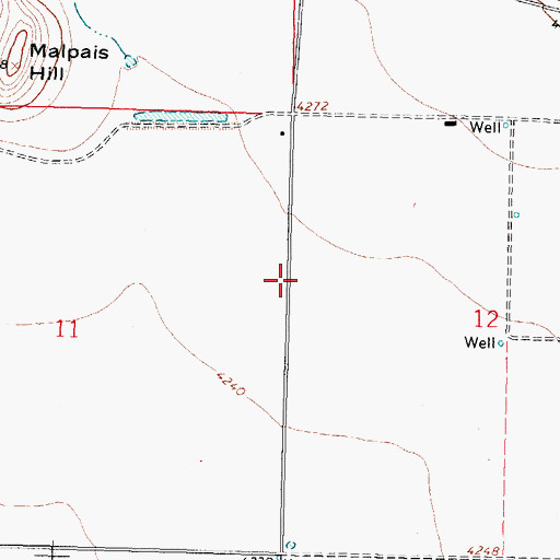 Topographic Map of 01153 Water Well, NM