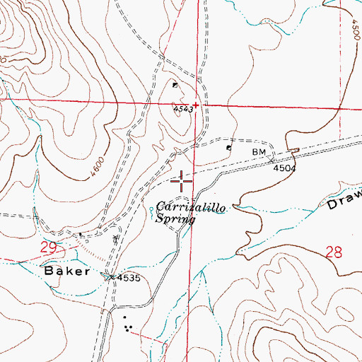 Topographic Map of 01653 Water Well, NM