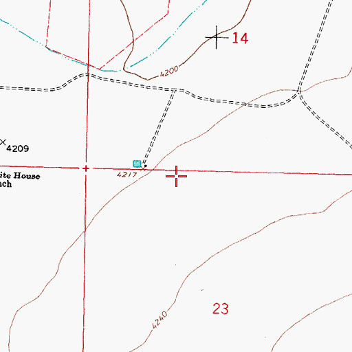 Topographic Map of 10387 Water Well, NM