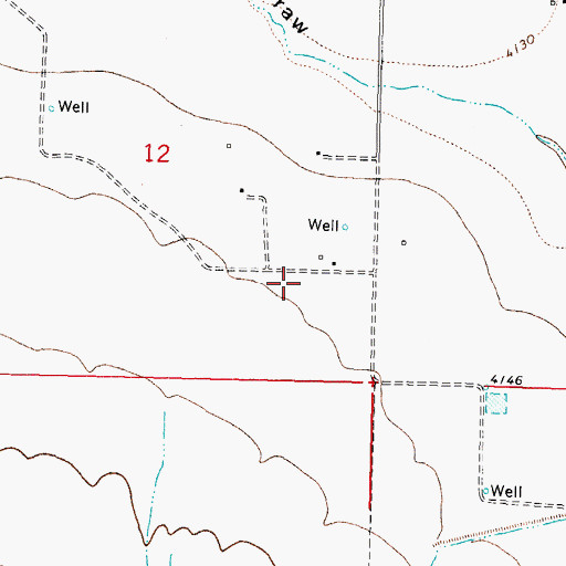 Topographic Map of 00951 Water Well, NM