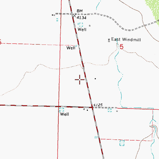 Topographic Map of 00894 Water Well, NM