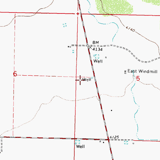 Topographic Map of 00895 Water Well, NM