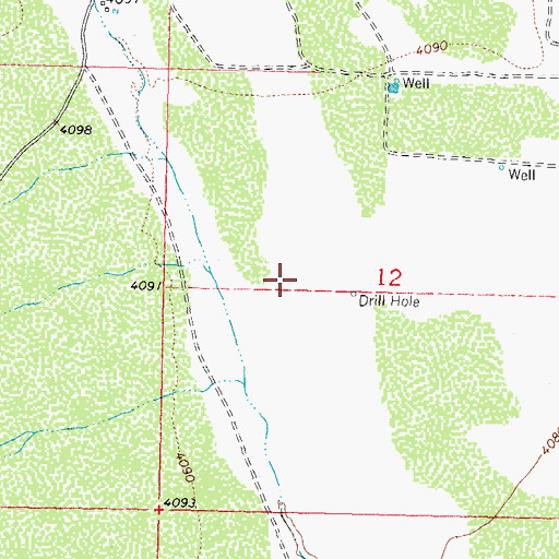 Topographic Map of 10302 Water Well, NM