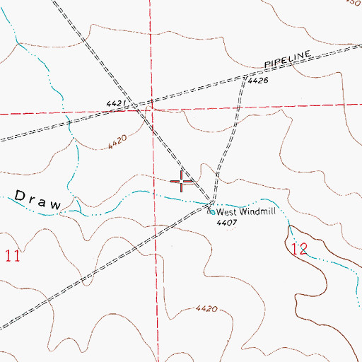 Topographic Map of 01429 Water Well, NM