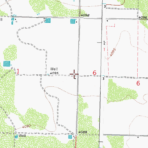 Topographic Map of 10297 Water Well, NM