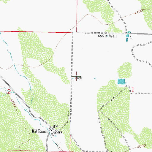 Topographic Map of 00637 Water Well, NM