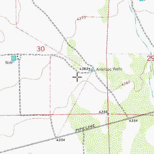 Topographic Map of 00631 Water Well, NM