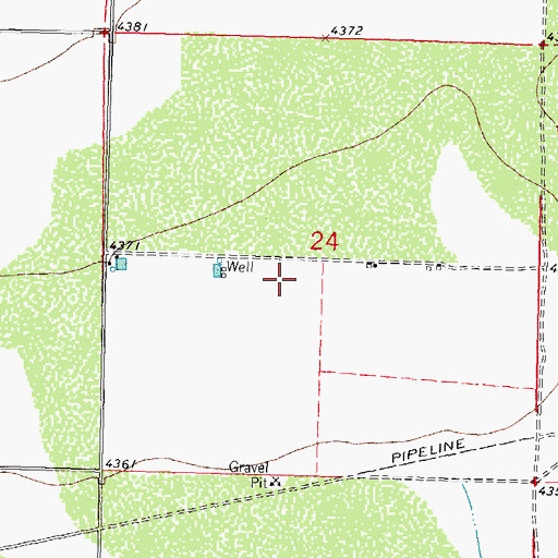 Topographic Map of 10246 Water Well, NM