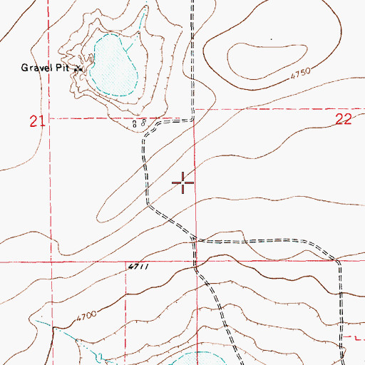 Topographic Map of 10643 Water Well, NM