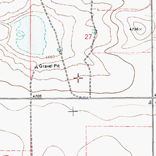 Topographic Map of 10427 Water Well, NM