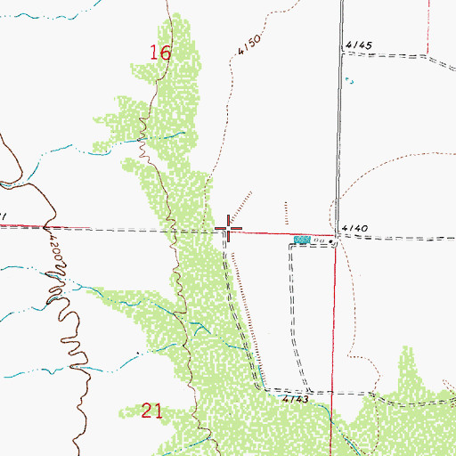 Topographic Map of 00325 Water Well, NM