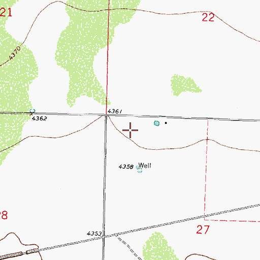 Topographic Map of 00619 Water Well, NM