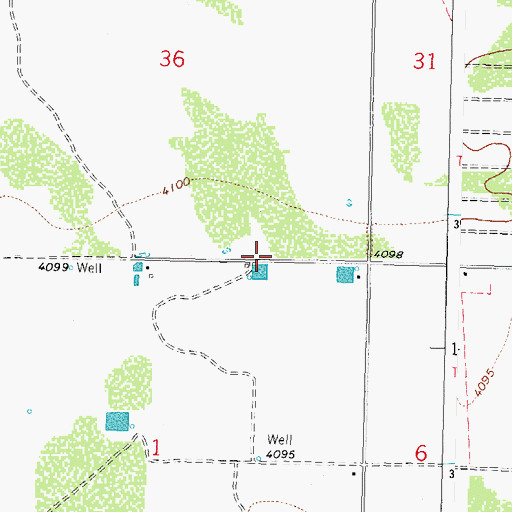 Topographic Map of 10296 Water Well, NM