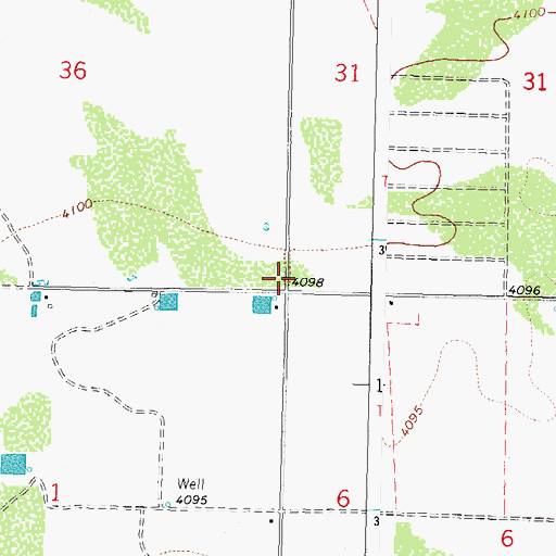 Topographic Map of 01406 Water Well, NM