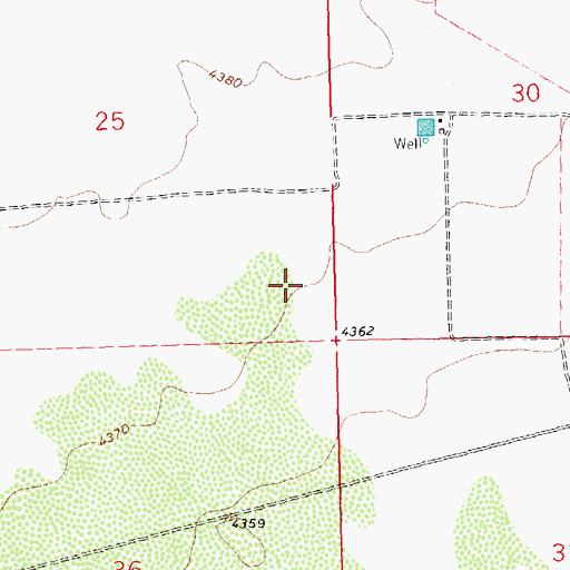 Topographic Map of 00628 Water Well, NM