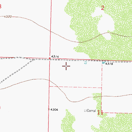 Topographic Map of 10347 Water Well, NM