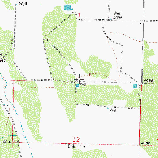 Topographic Map of 10301 Water Well, NM
