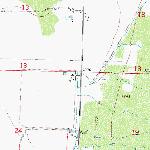 Topographic Map of 10327 Water Well, NM