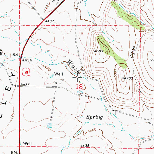 Topographic Map of Peeples Valley, AZ
