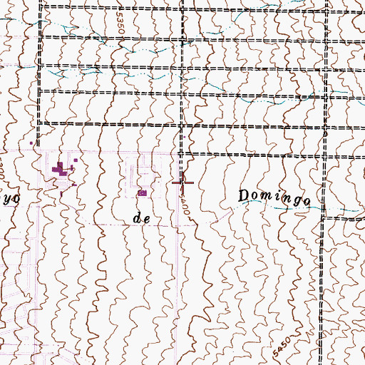 Topographic Map of Del Norte Parkade Shopping Center, NM