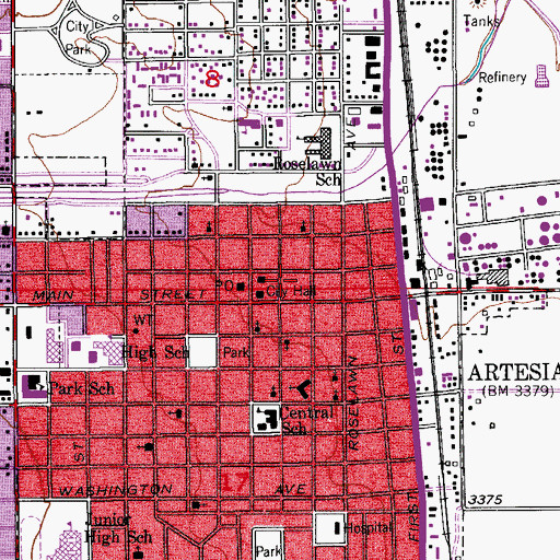 Topographic Map of Madison Hotel (historical), NM