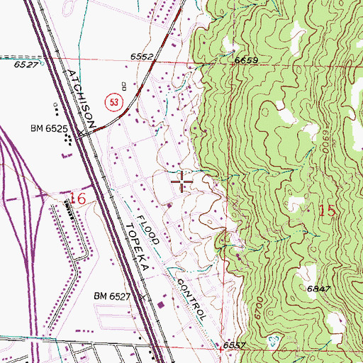 Topographic Map of Milan Elementary School, NM