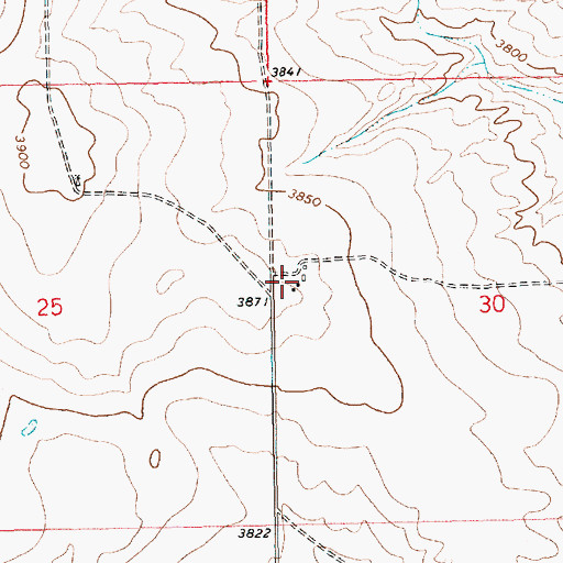 Topographic Map of Pinnell, NM