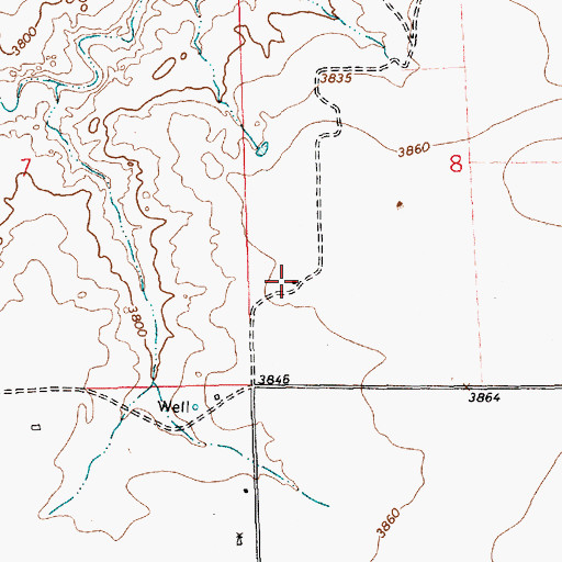 Topographic Map of Pharis, NM