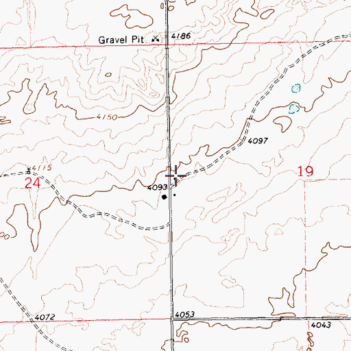 Topographic Map of Gibson, NM