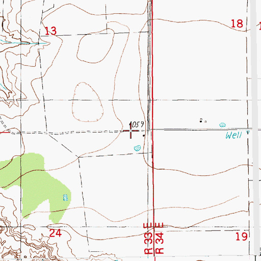 Topographic Map of Bond, NM