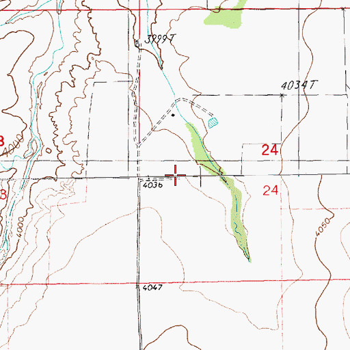 Topographic Map of Brown, NM