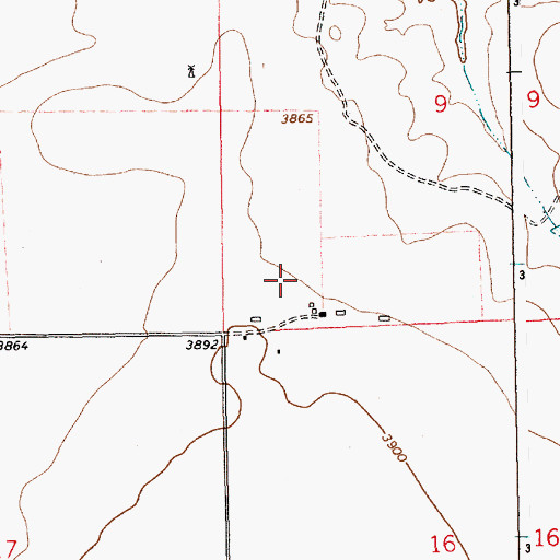 Topographic Map of Dourgherty, NM