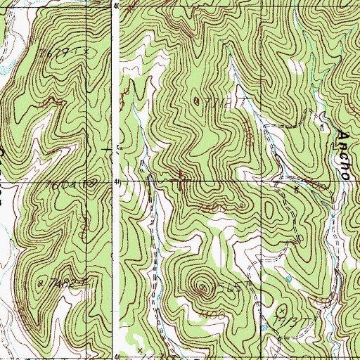 Topographic Map of Hells Canyon, NM