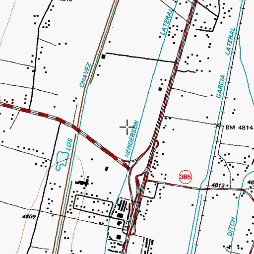 Topographic Map of Belen North Interchange, NM