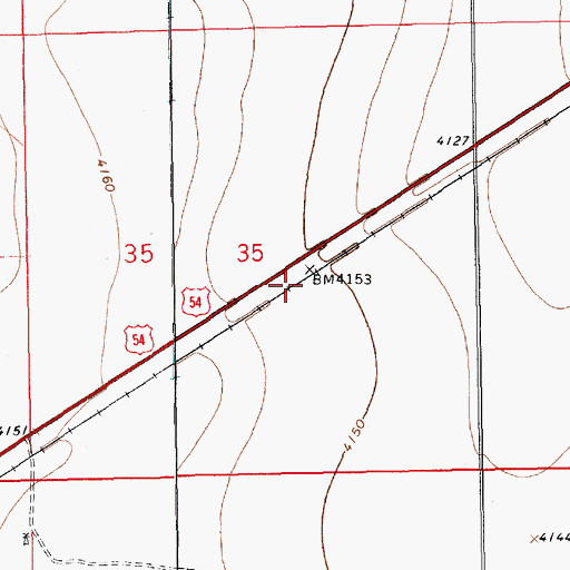 Topographic Map of Adberg, NM